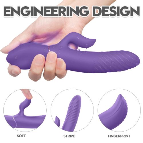 Luxury Thrusting Pro® Silent Heating Thrusting Vibrator (Purple) Adult Luxury