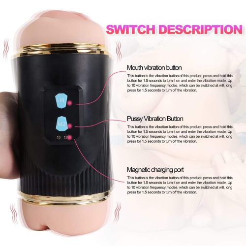 Maxwell Dior Double Sided Vibrating Masturbator Adult Luxury