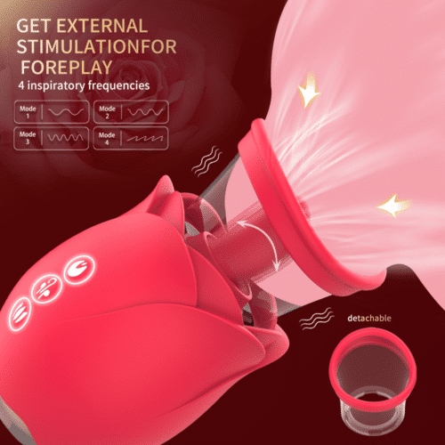 Roselux ™Pleasure Rose Air Suction Licking Vibrator - Image 3