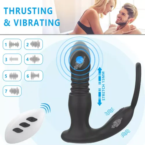 DOMINIX ✨Vibrating & Thrusting Anal Plug with Remote Control - Image 2