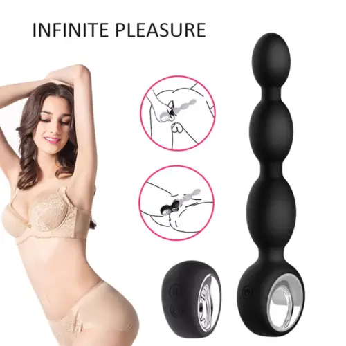 Unisex Vibrating Anal Beads With Ring Remote Control - Image 7