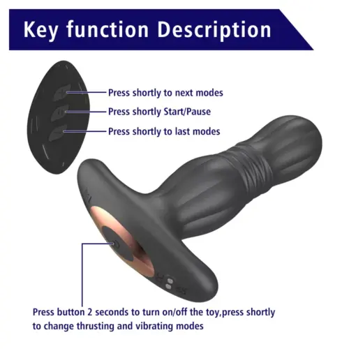 Allos Vibrating Thrusting Anal Plug - Image 4