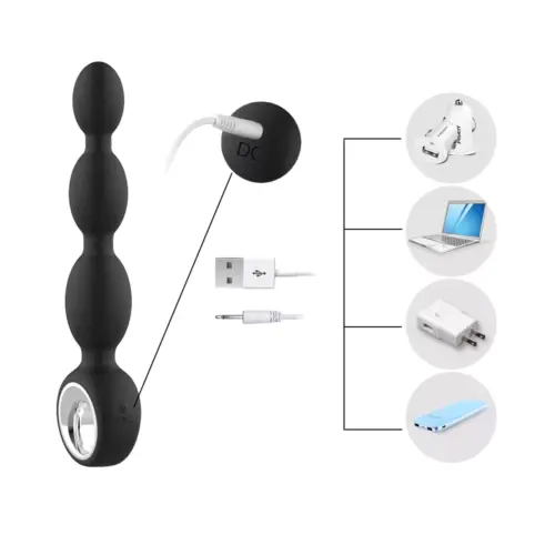 Unisex Vibrating Anal Beads With Ring Remote Control - Image 4