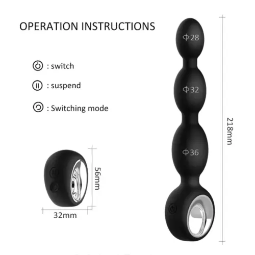 Unisex Vibrating Anal Beads With Ring Remote Control - Image 17