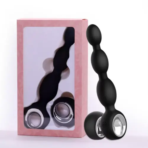 Unisex Vibrating Anal Beads With Ring Remote Control